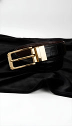 Gold Crocodile (Reversible 2 in 1 Belt)