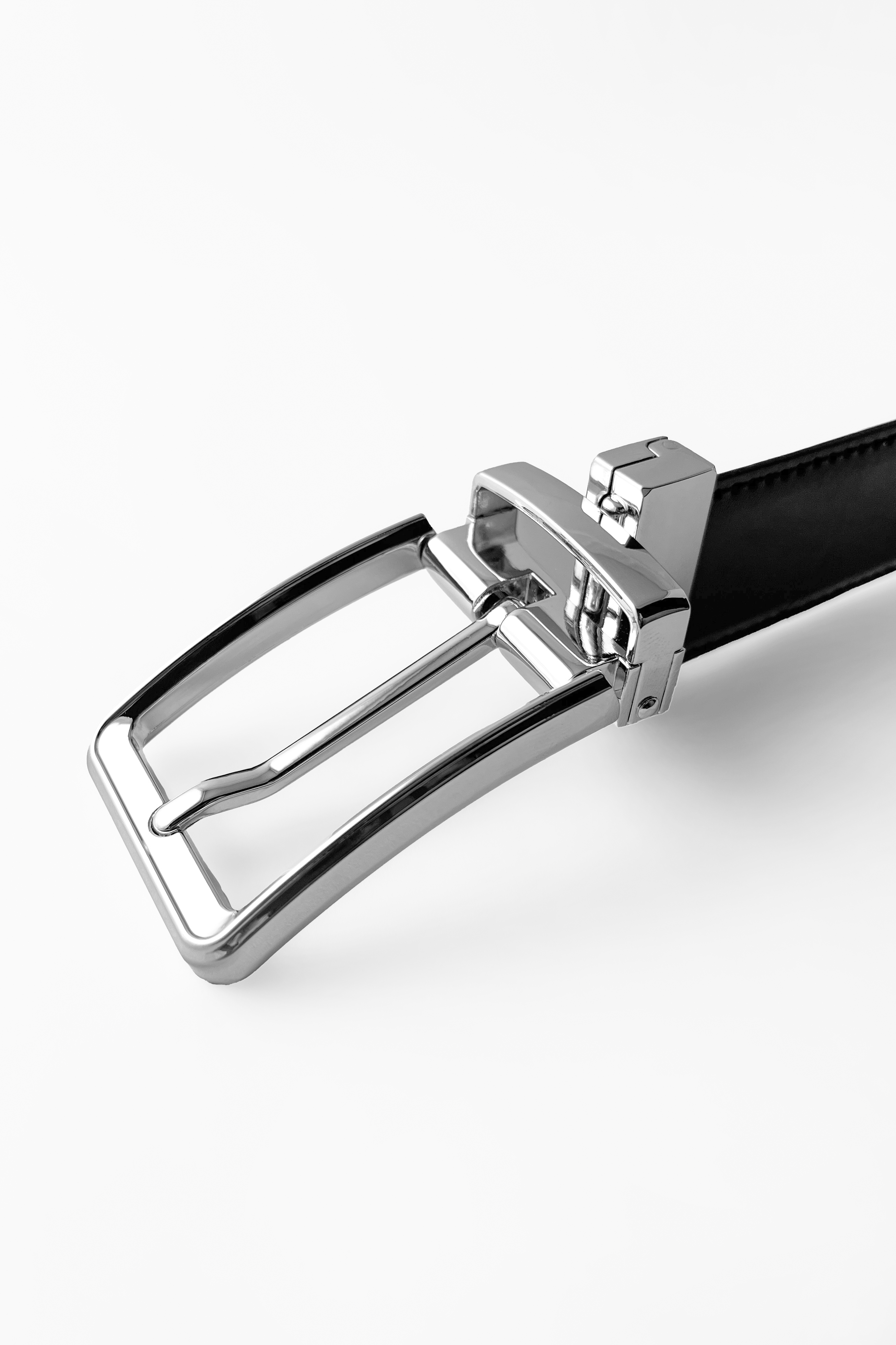 Silver Plain Reversible (2 in 1) Belt