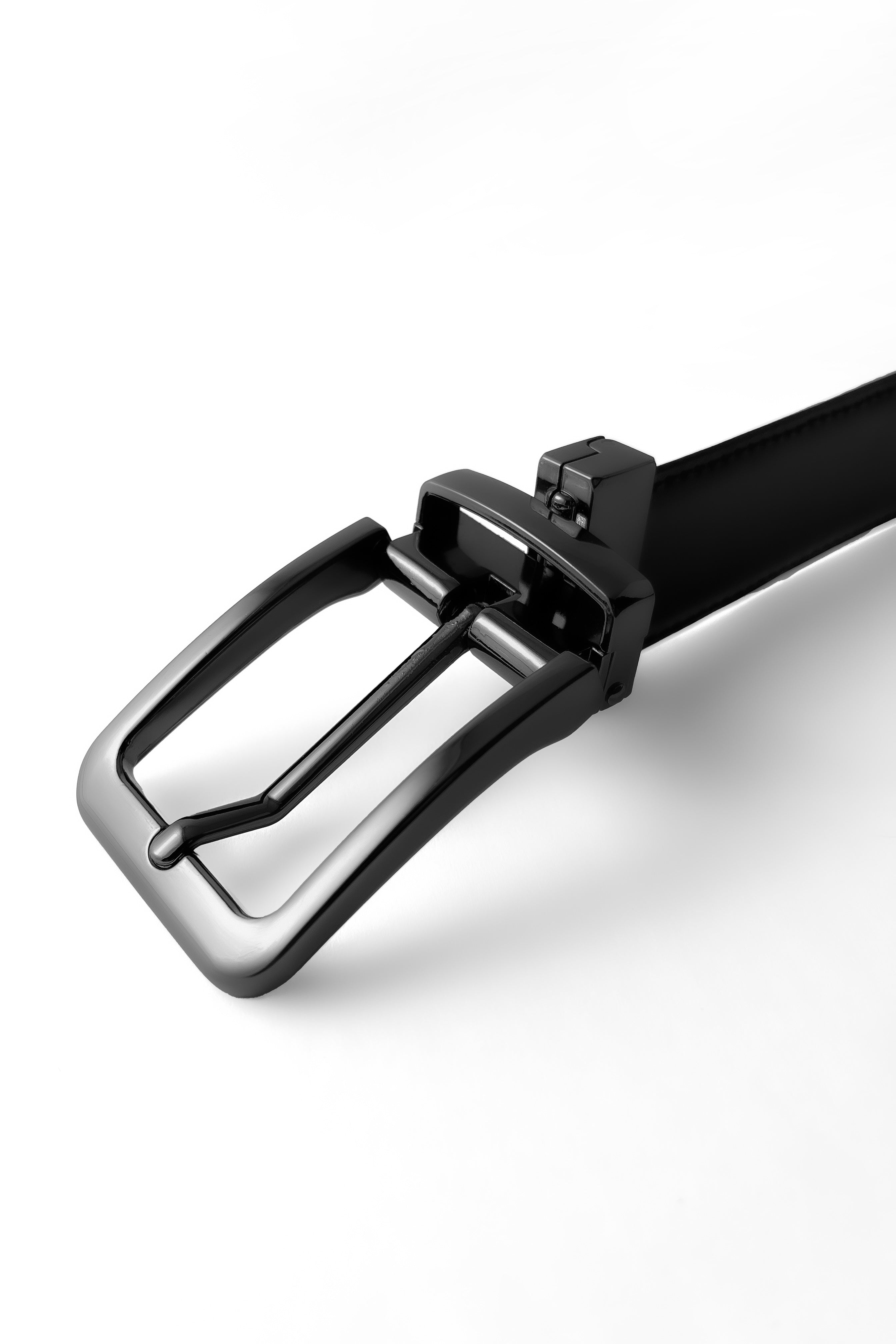 Black Plain Reversible (2 in 1) Belt