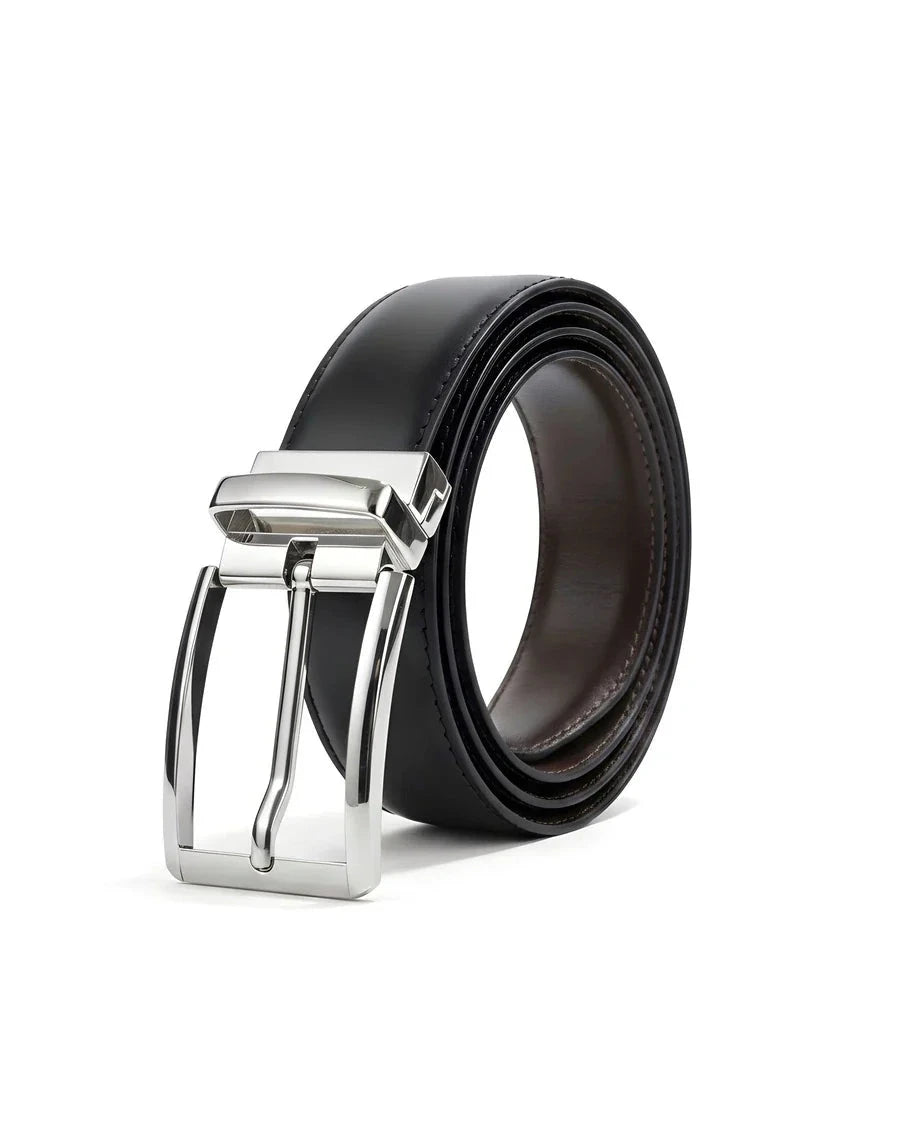Silver Plain (Reversible 2 in 1 Belt)