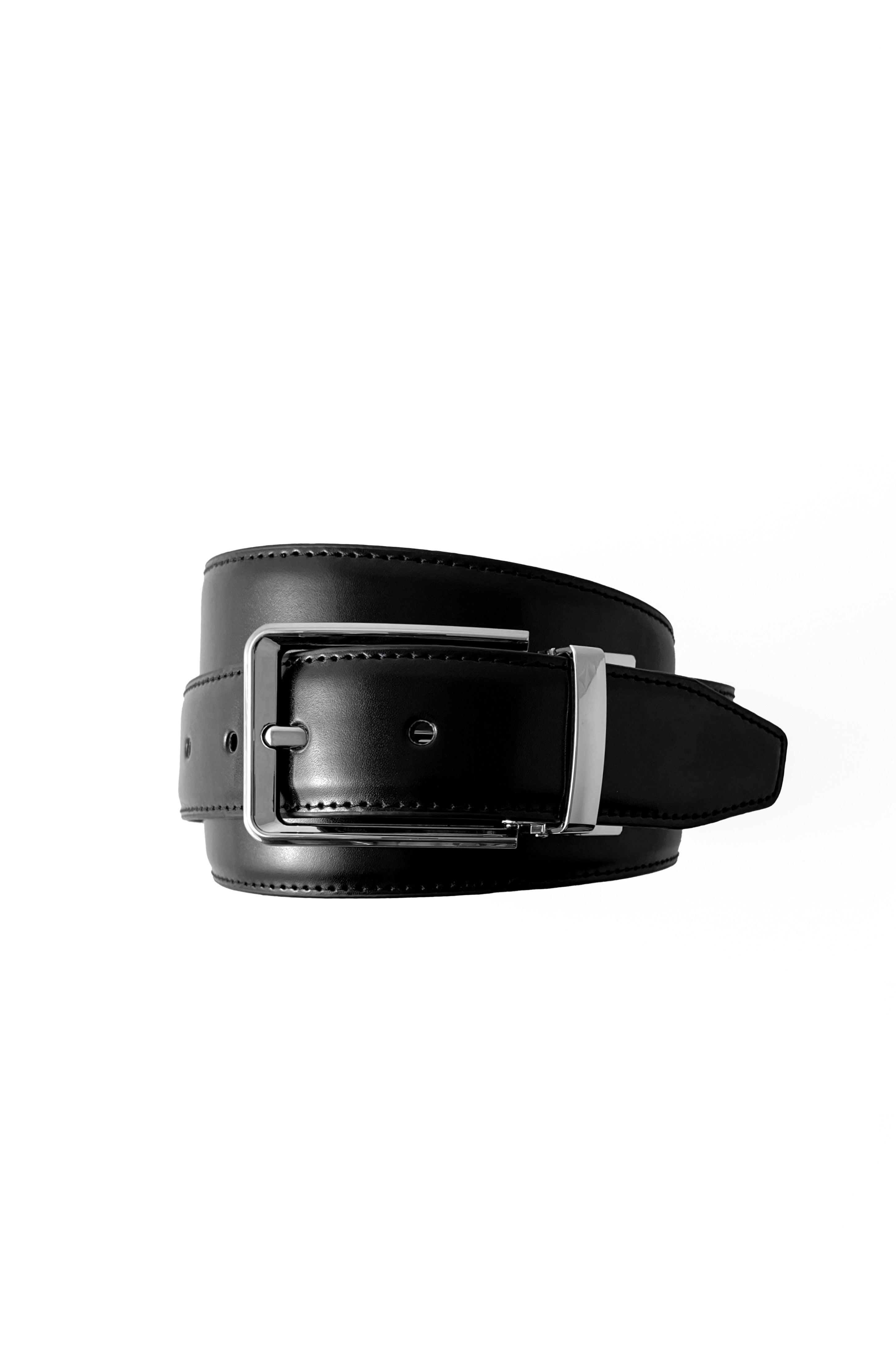 Silver Plain Reversible (2 in 1) Belt