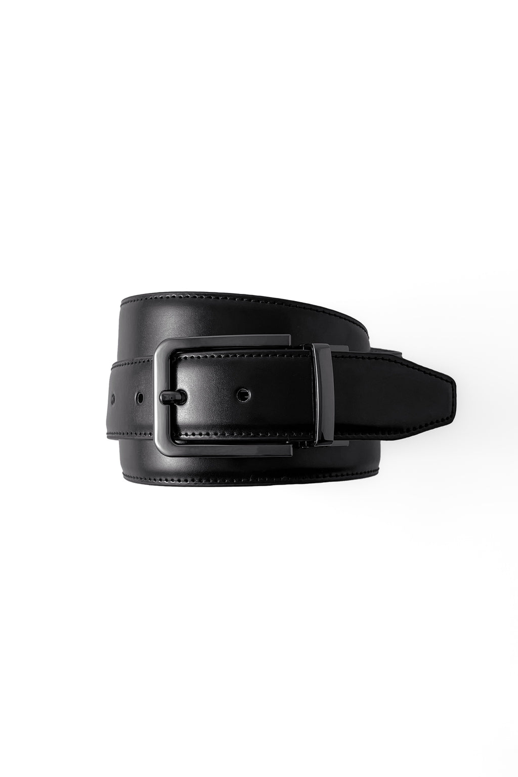 Black Plain Reversible (2 in 1) Belt