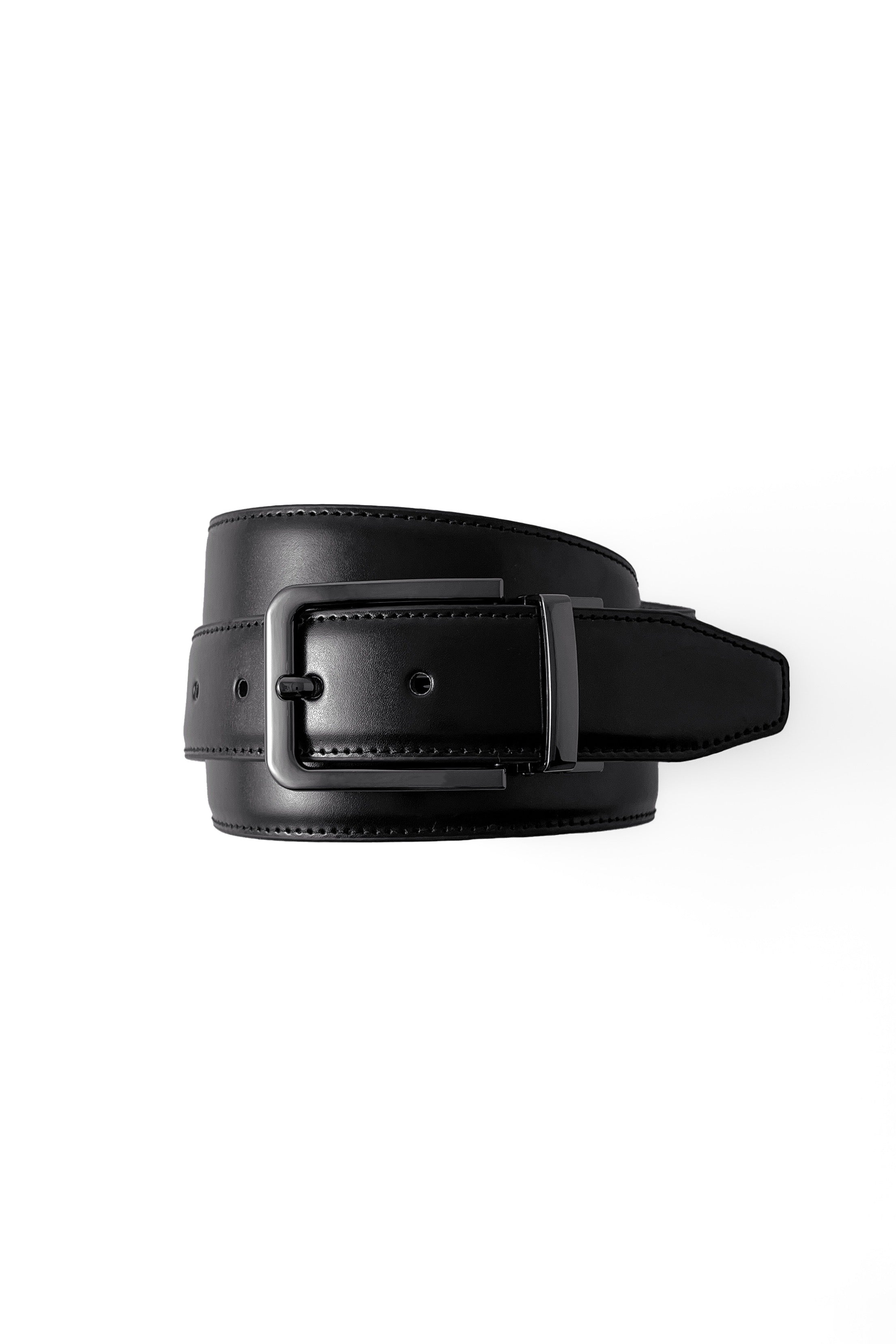 Black Plain Reversible (2 in 1) Belt