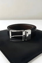 Silver Plain (Reversible 2 in 1 Belt)