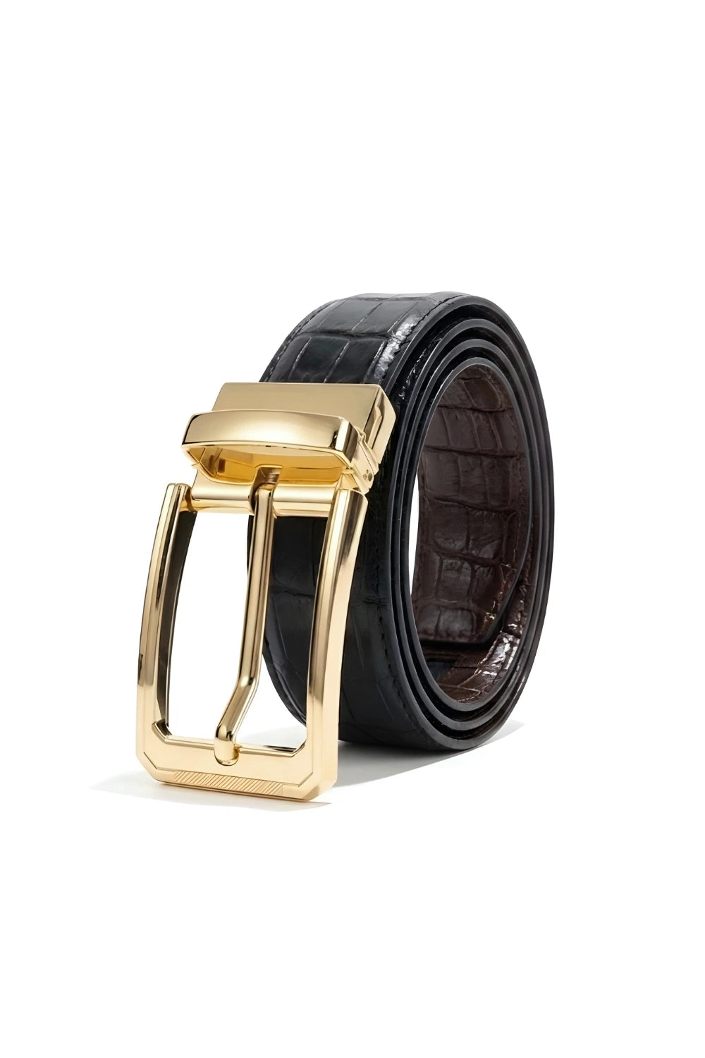 Gold Crocodile (Reversible 2 in 1 Belt)