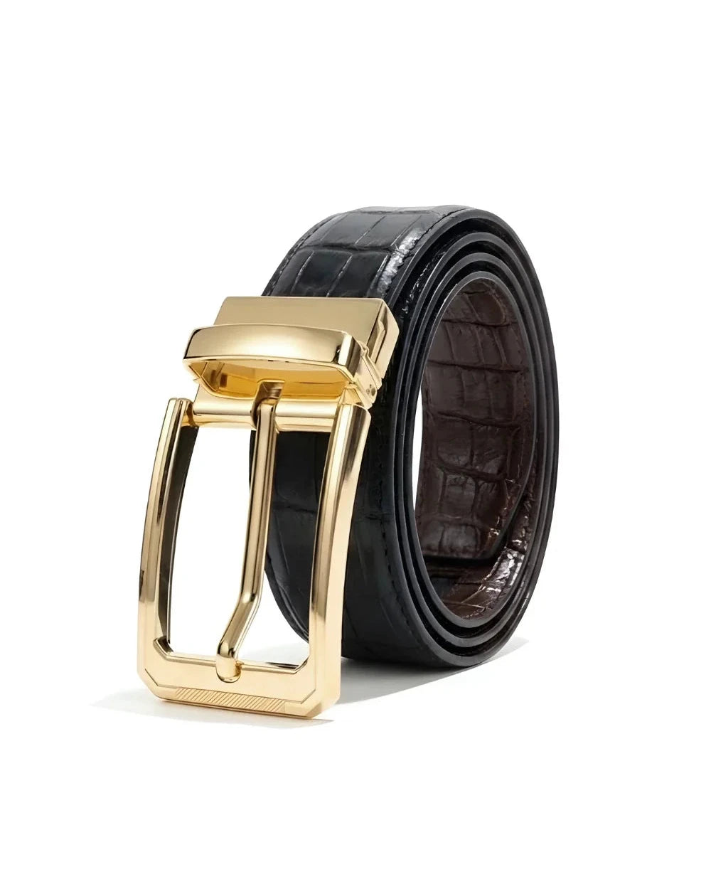 Gold Crocodile (Reversible 2 in 1 Belt)