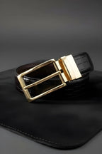Gold Crocodile (Reversible 2 in 1 Belt)