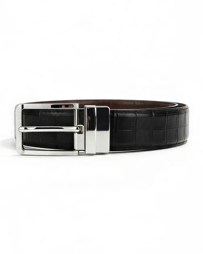 Silver Crocodile (Reversible 2 in 1 Belt)