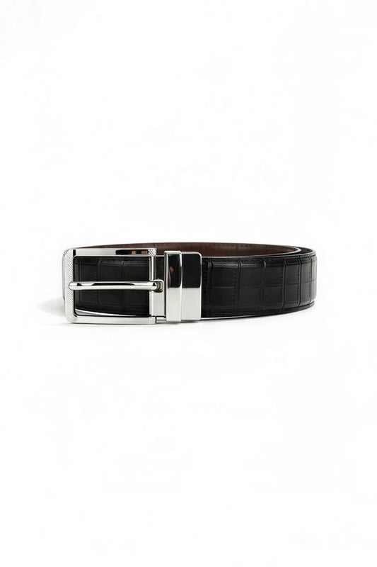 Silver Crocodile (Reversible 2 in 1 Belt)