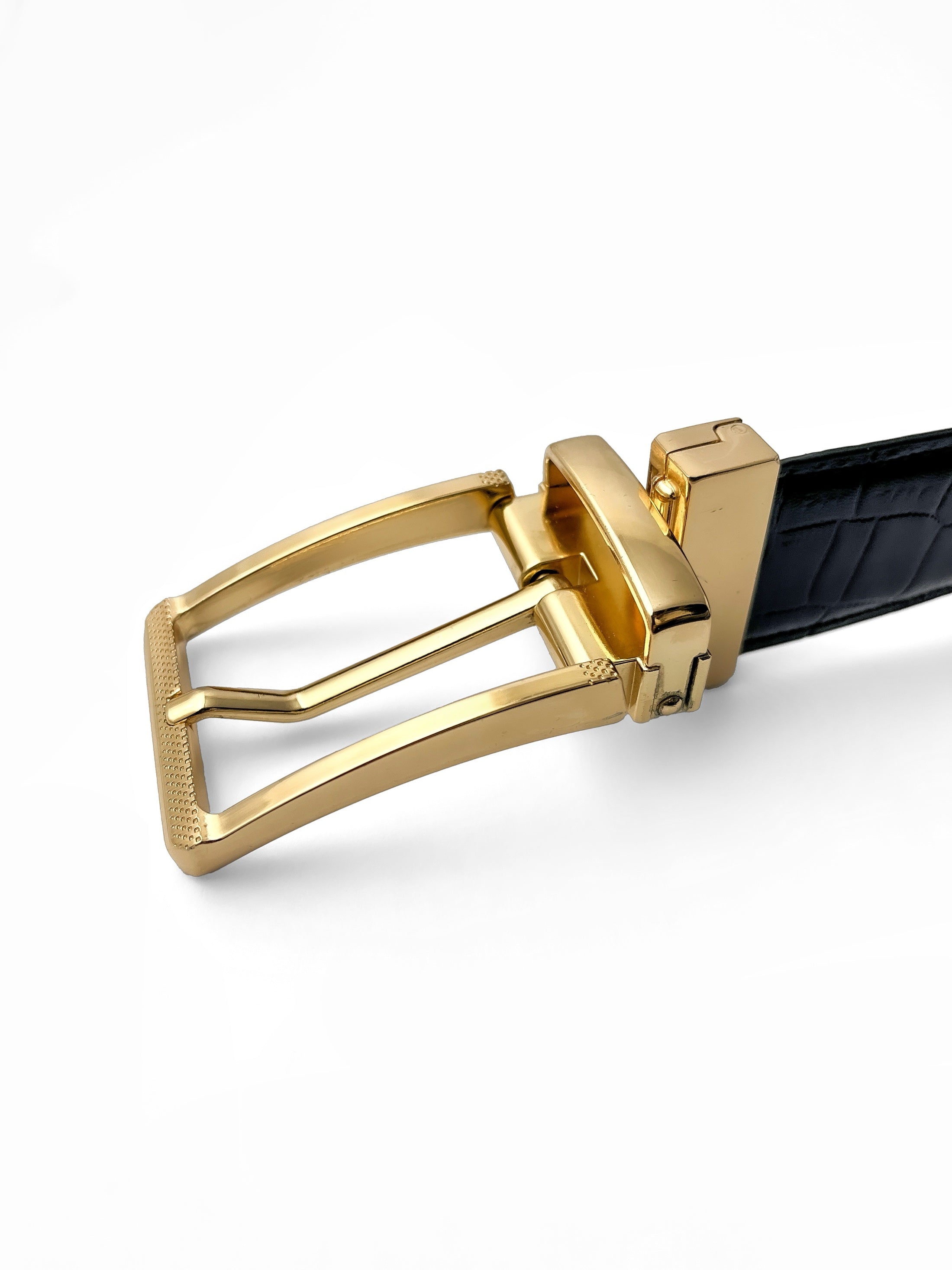 Gold Croc Reversible (2 in 1) Belt
