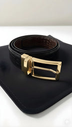 Gold Crocodile (Reversible 2 in 1 Belt)