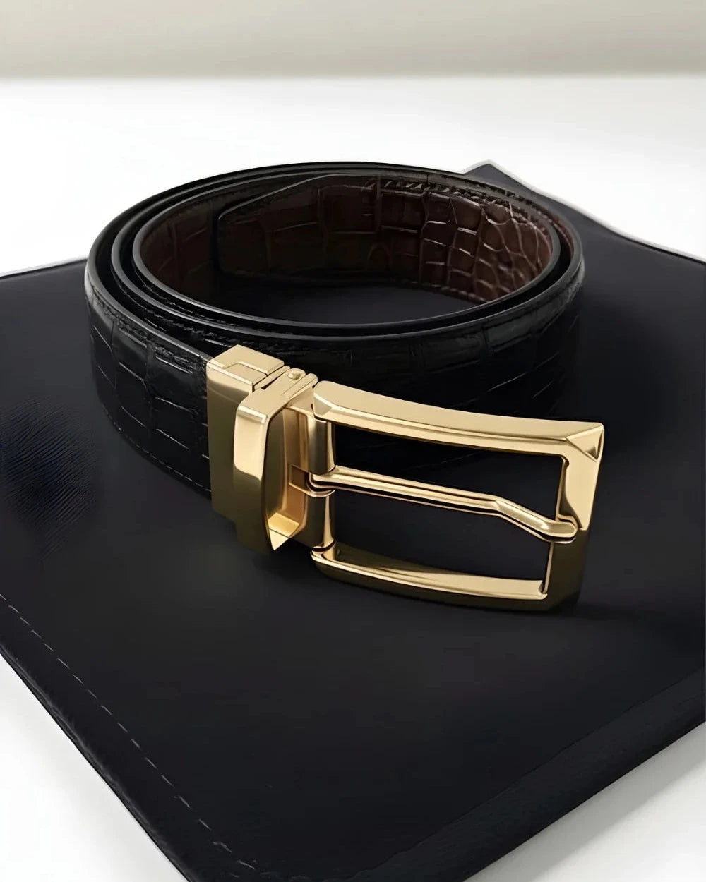 Gold Crocodile (Reversible 2 in 1 Belt)