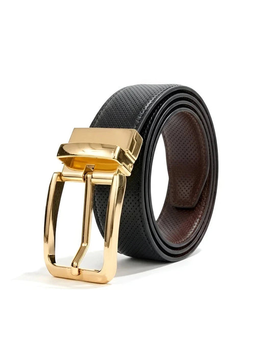 Gold Pin-dot (Reversible 2 in 1 Belt)