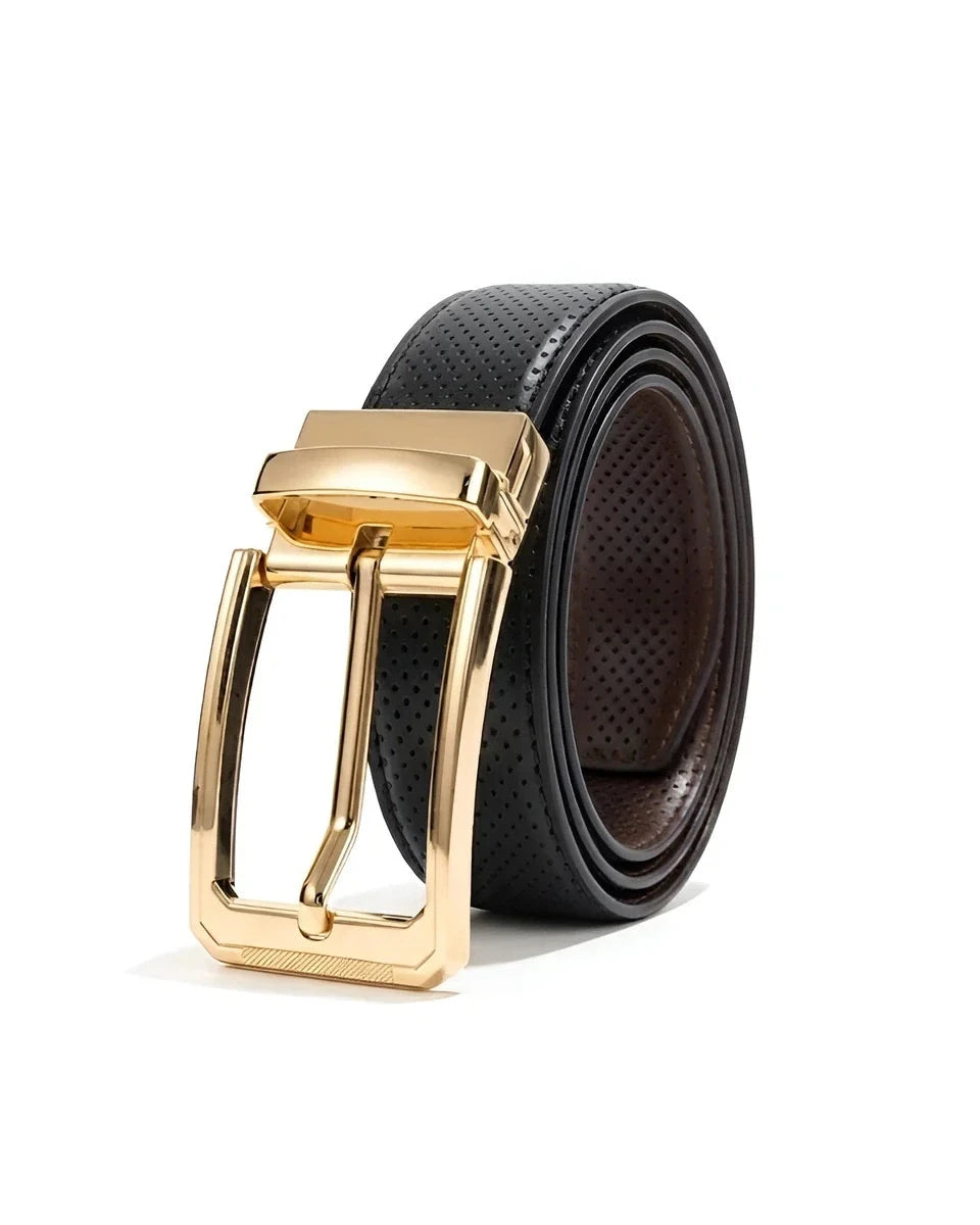 Gold Pin-dot (Reversible 2 in 1 Belt)