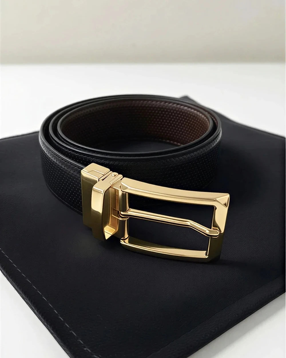 Gold Pin-dot (Reversible 2 in 1 Belt)