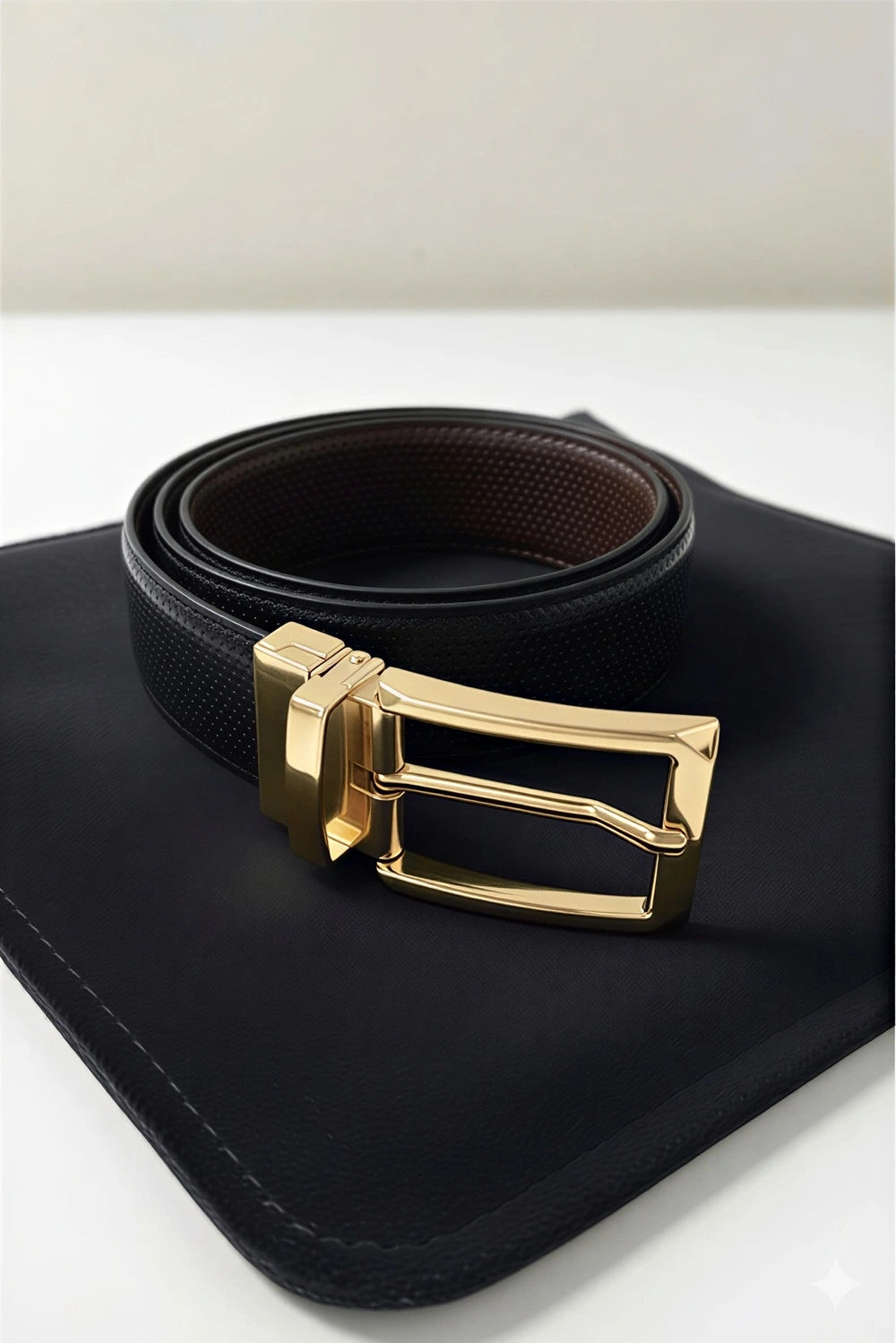 Gold Pin-dot (Reversible 2 in 1 Belt)