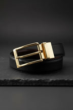 Gold Pin-dot (Reversible 2 in 1 Belt)