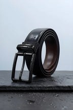 Black Plain (Reversible 2 in 1 Belt)