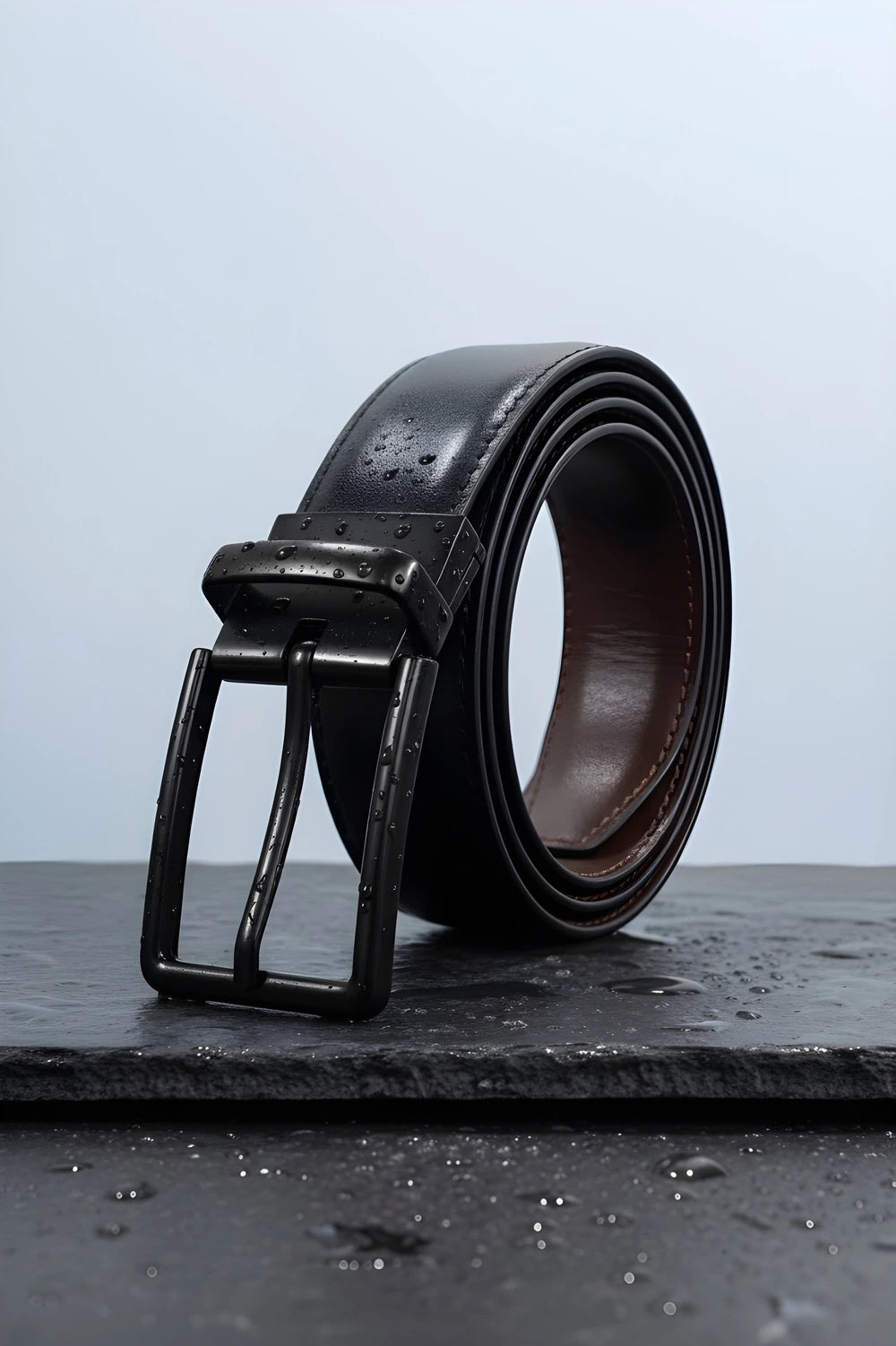 Black Plain (Reversible 2 in 1 Belt)