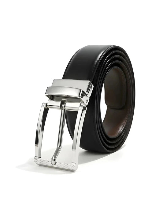 Silver Plain (Reversible 2 in 1 Belt)