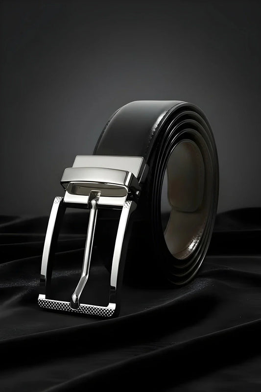 Silver Plain (Reversible 2 in 1 Belt)