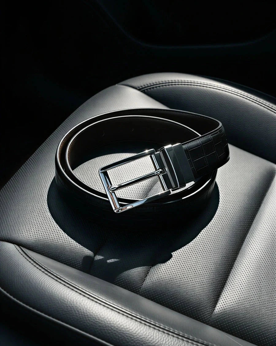Silver Crocodile (Reversible 2 in 1 Belt)