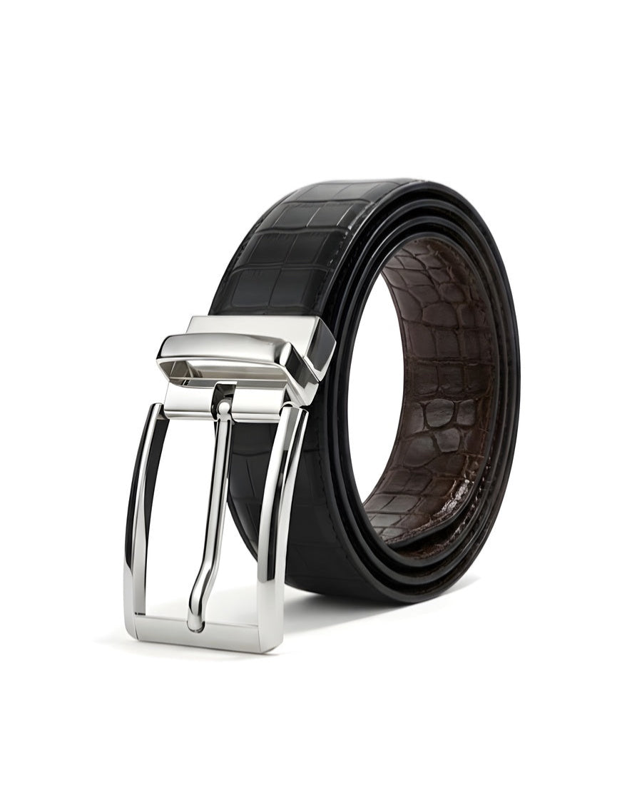 Silver Crocodile (Reversible 2 in 1 Belt)