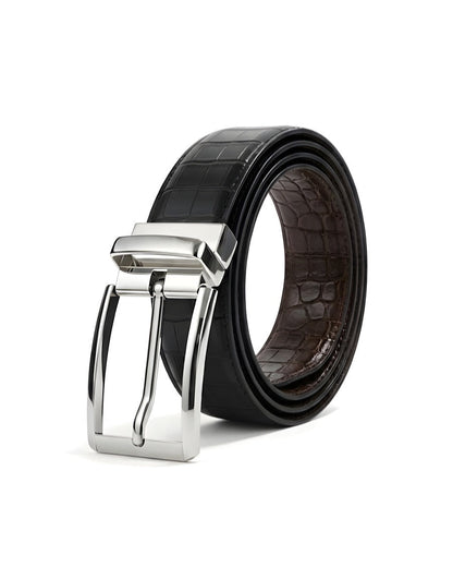 Silver Crocodile (Reversible 2 in 1 Belt)