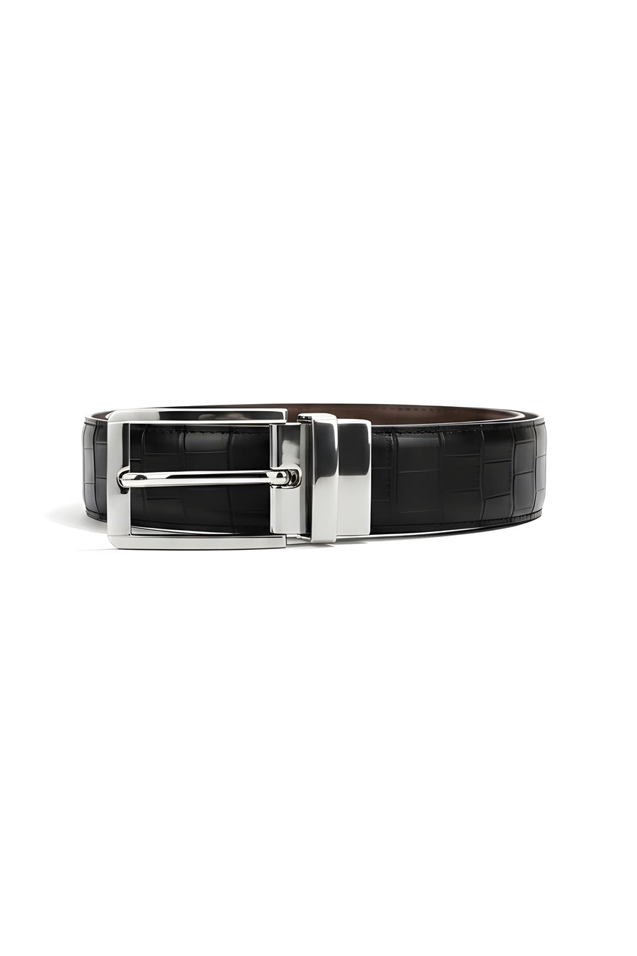Silver Crocodile (Reversible 2 in 1 Belt)