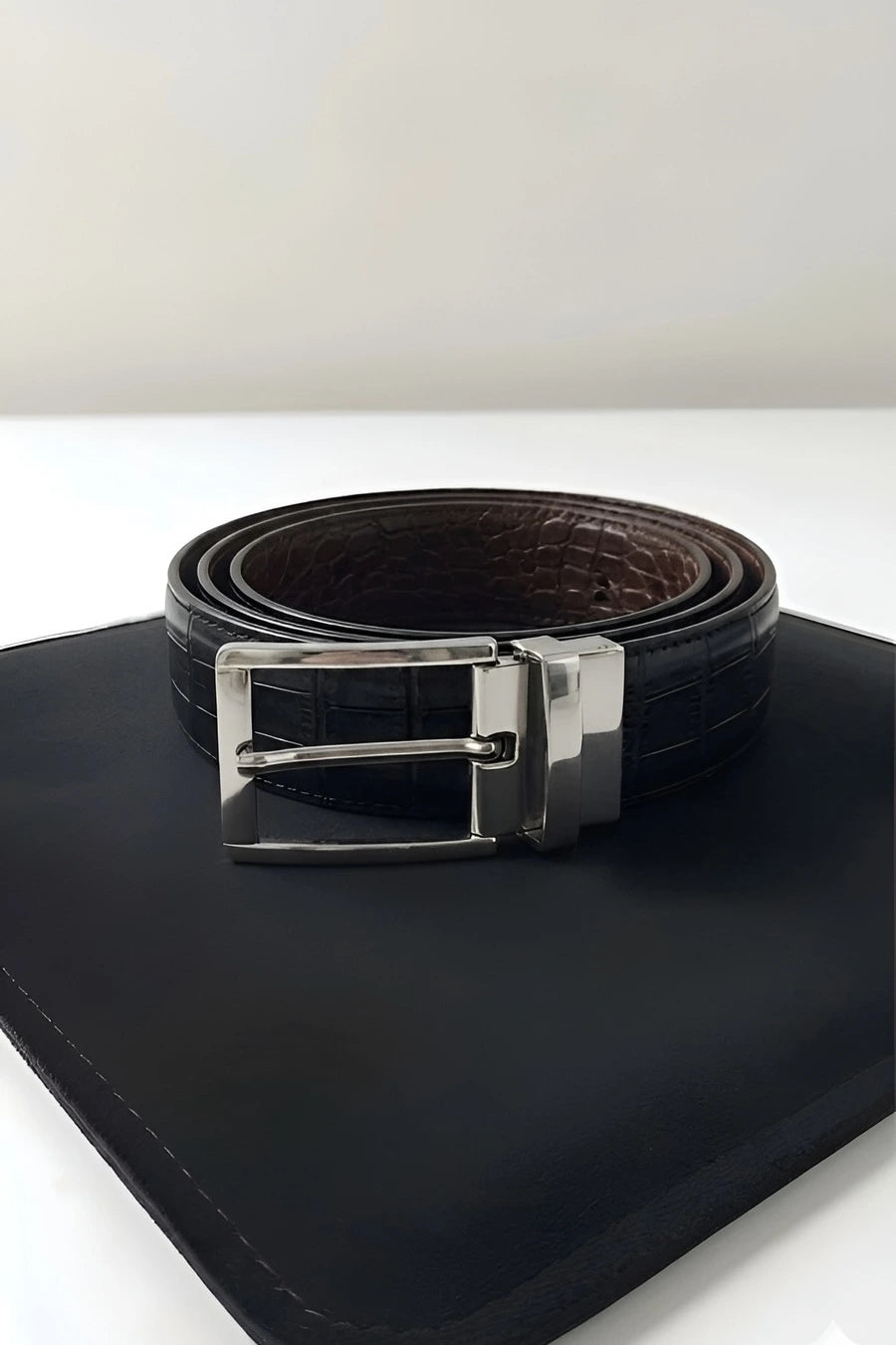 Silver Crocodile (Reversible 2 in 1 Belt)