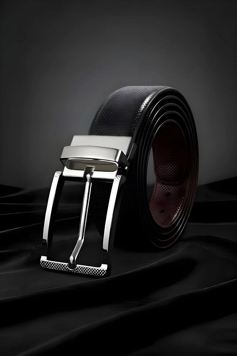 Silver Pin-dot (Reversible 2 in 1 Belt)