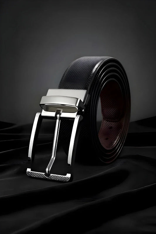 Silver Pin-dot (Reversible 2 in 1 Belt)