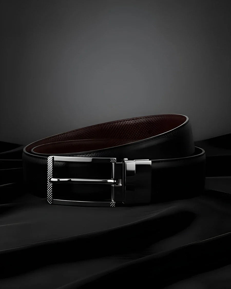 Silver Pin-dot (Reversible 2 in 1 Belt)
