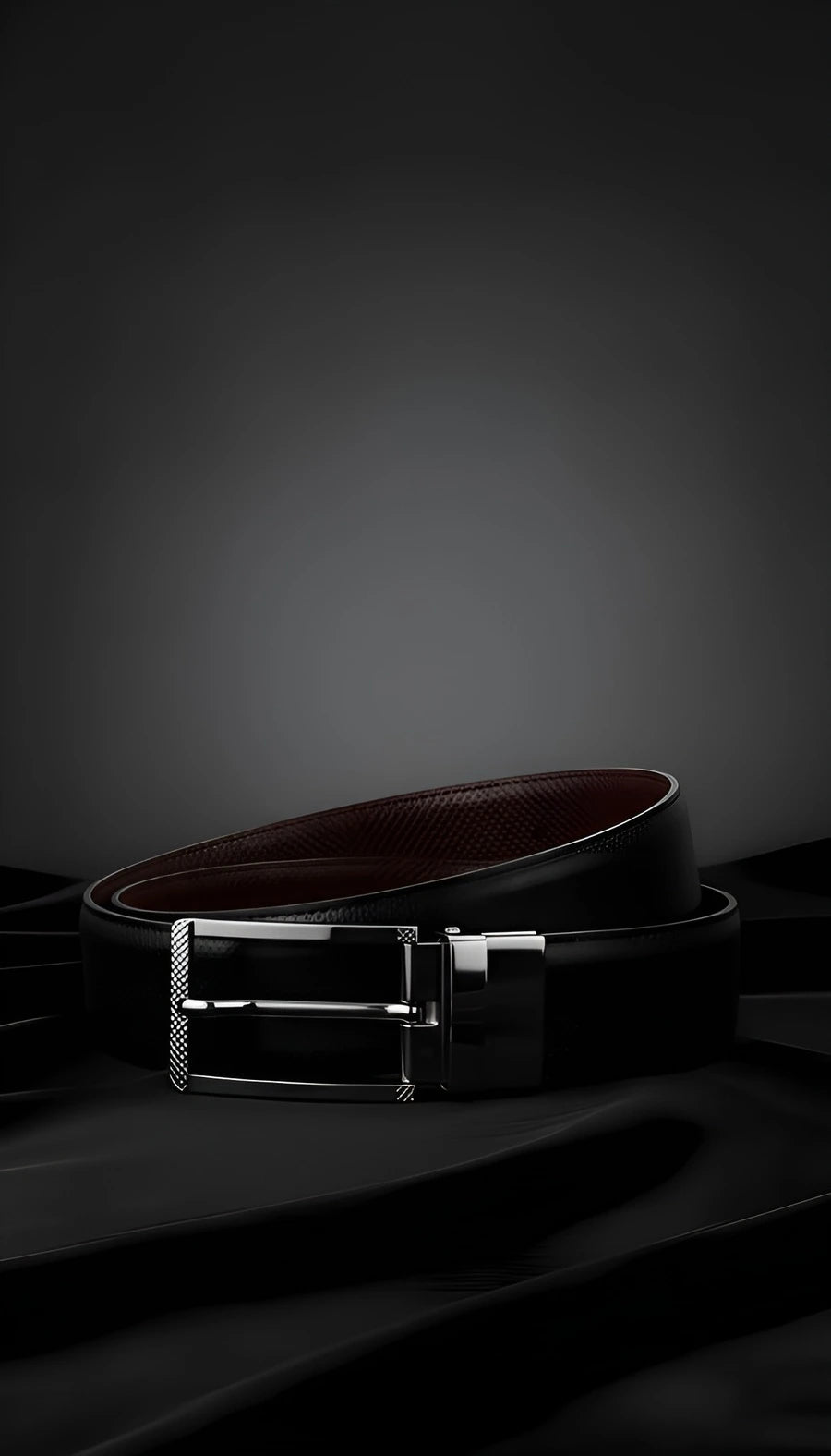 Silver Pin-dot (Reversible 2 in 1 Belt)
