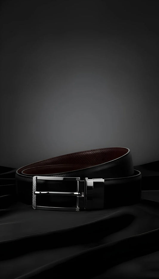 Silver Pin-dot (Reversible 2 in 1 Belt)