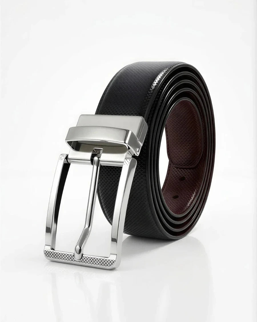 Silver Pin-dot (Reversible 2 in 1 Belt)