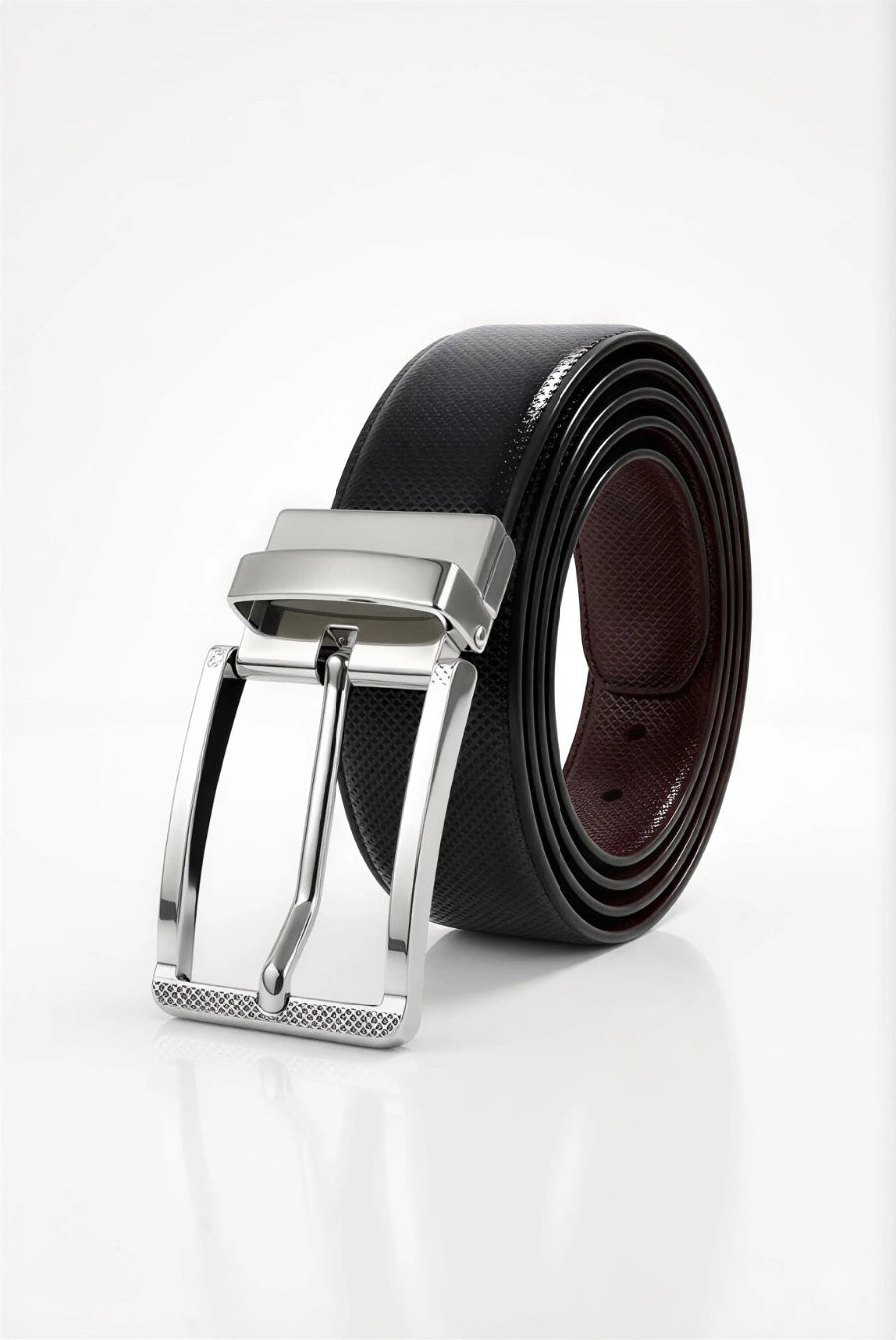 Silver Pin-dot (Reversible 2 in 1 Belt)