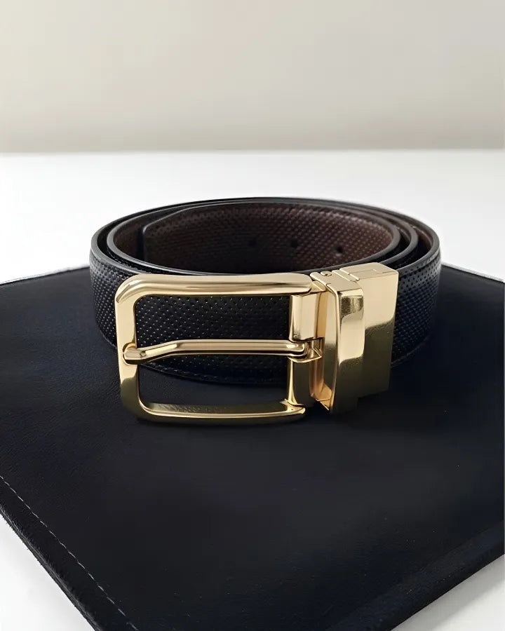 Gold Pin-dot (Reversible 2 in 1 Belt)