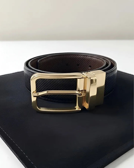 Gold Pin-dot (Reversible 2 in 1 Belt)