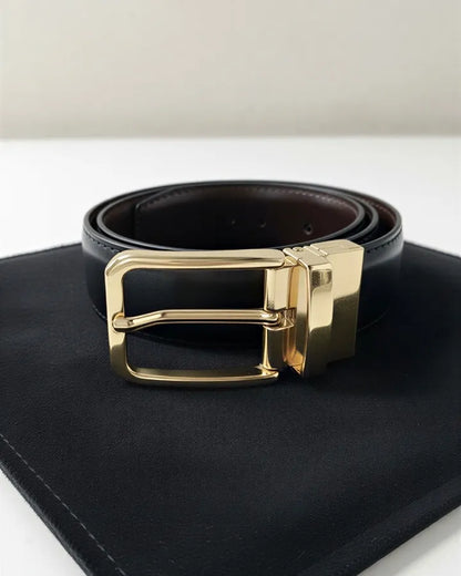 Gold Plain (Reversible 2 in 1 Belt)