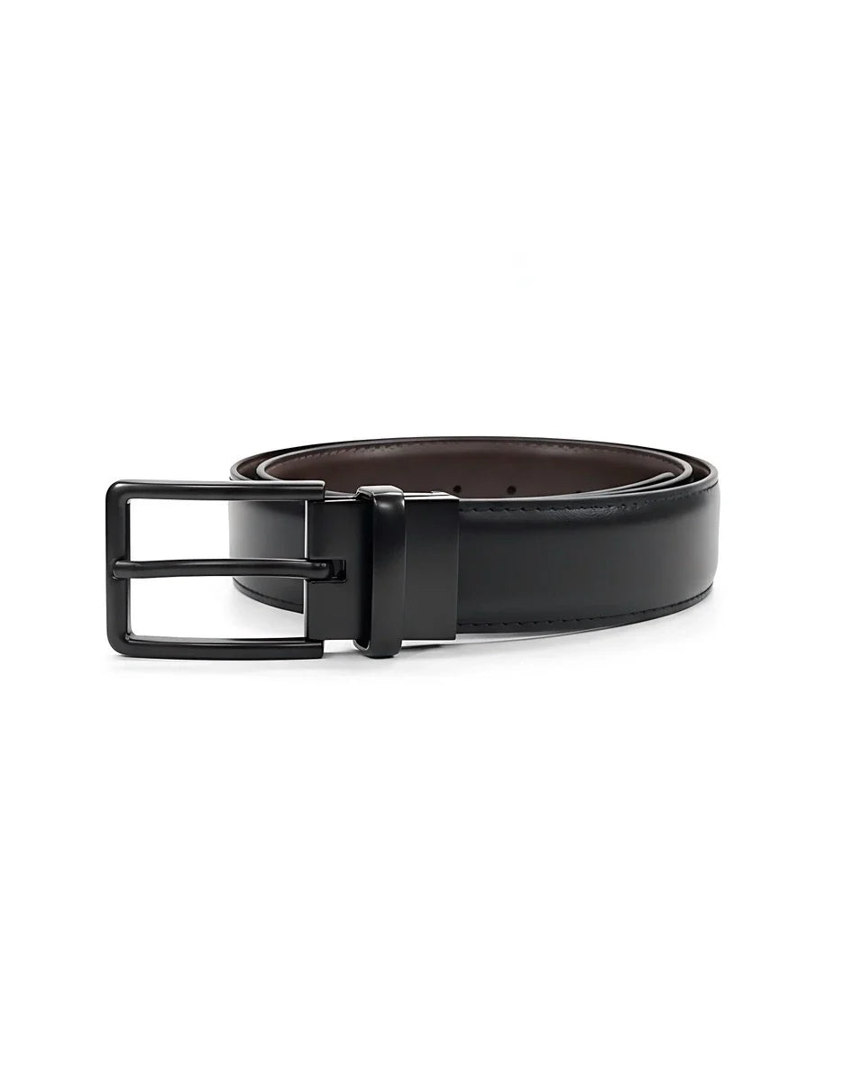 Black Plain (Reversible 2 in 1 Belt)