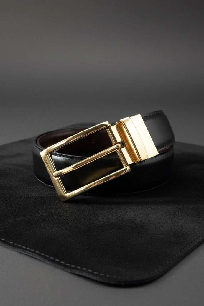 Gold Plain (Reversible 2 in 1 Belt)
