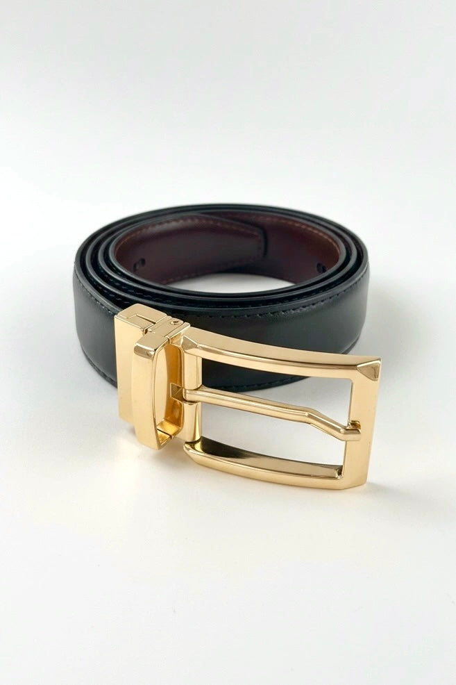 Gold Plain (Reversible 2 in 1 Belt)