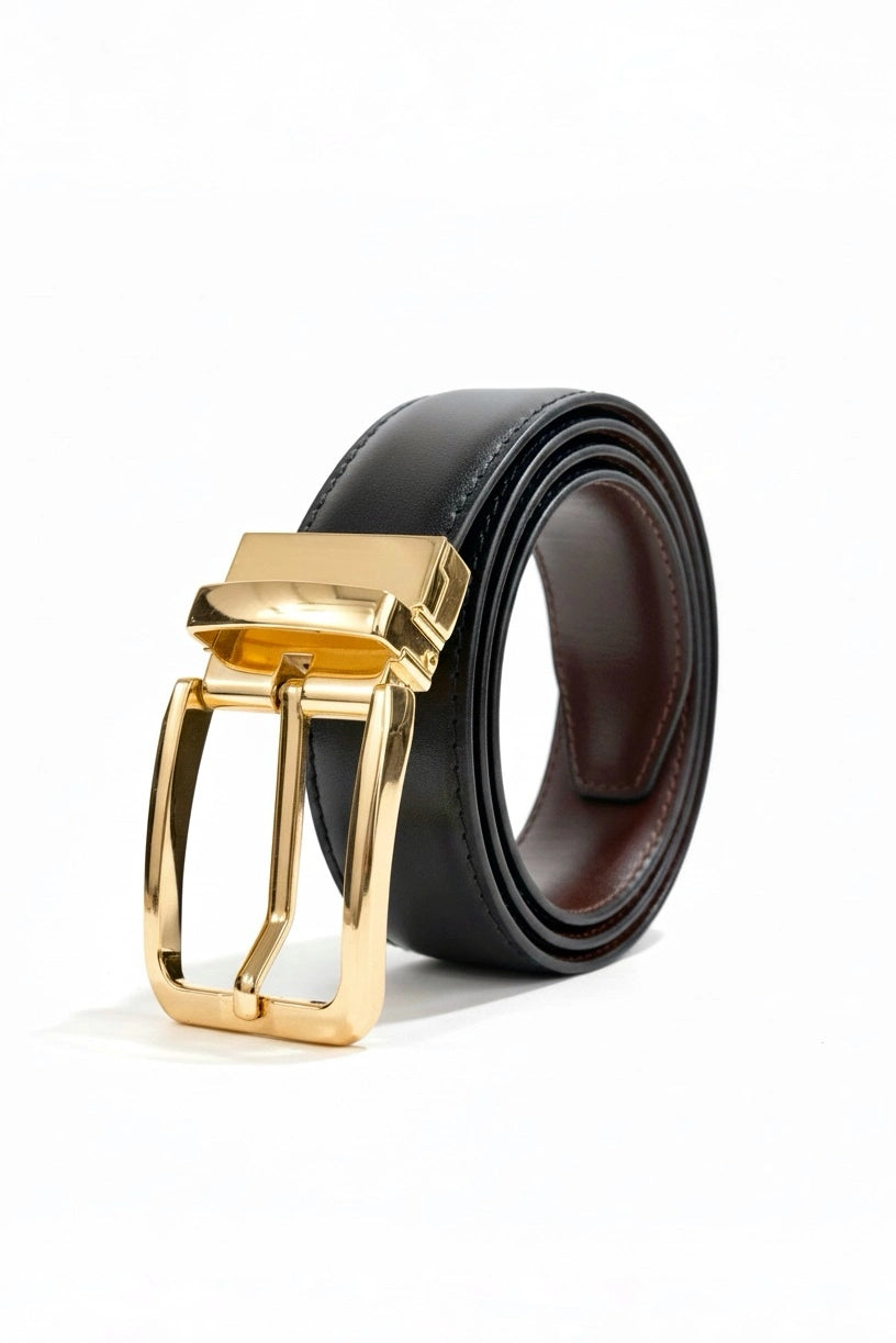 Gold Plain (Reversible 2 in 1 Belt)