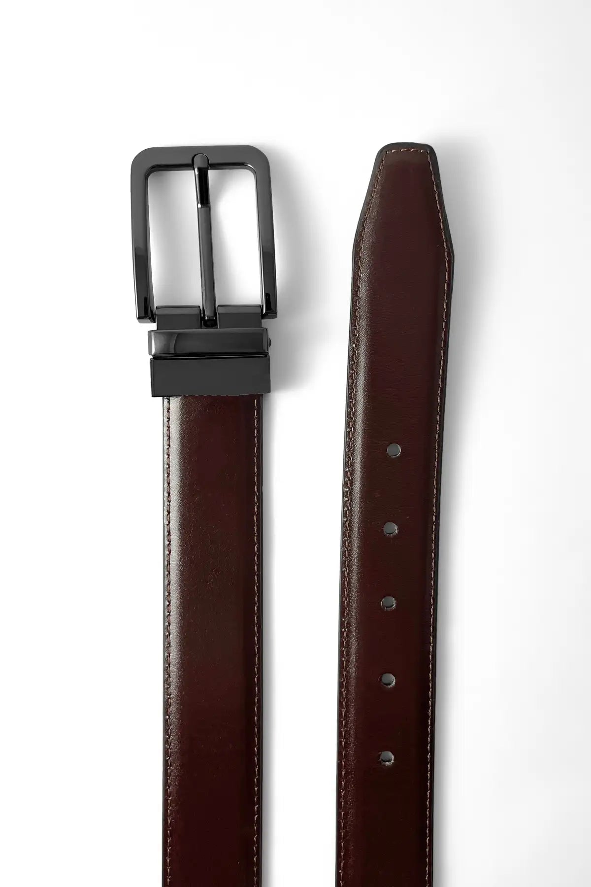 Black Plain Reversible (2 in 1) Belt The Bukl