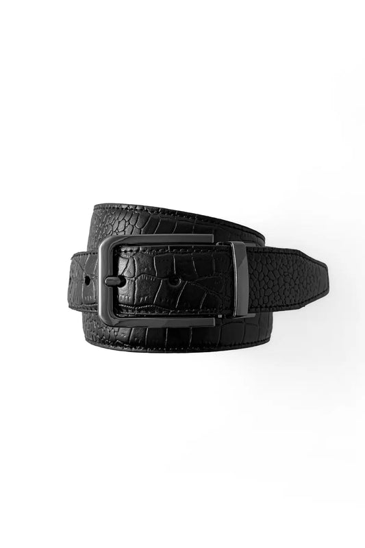 Black Croc Reversible (2 in 1) Belt The Bukl
