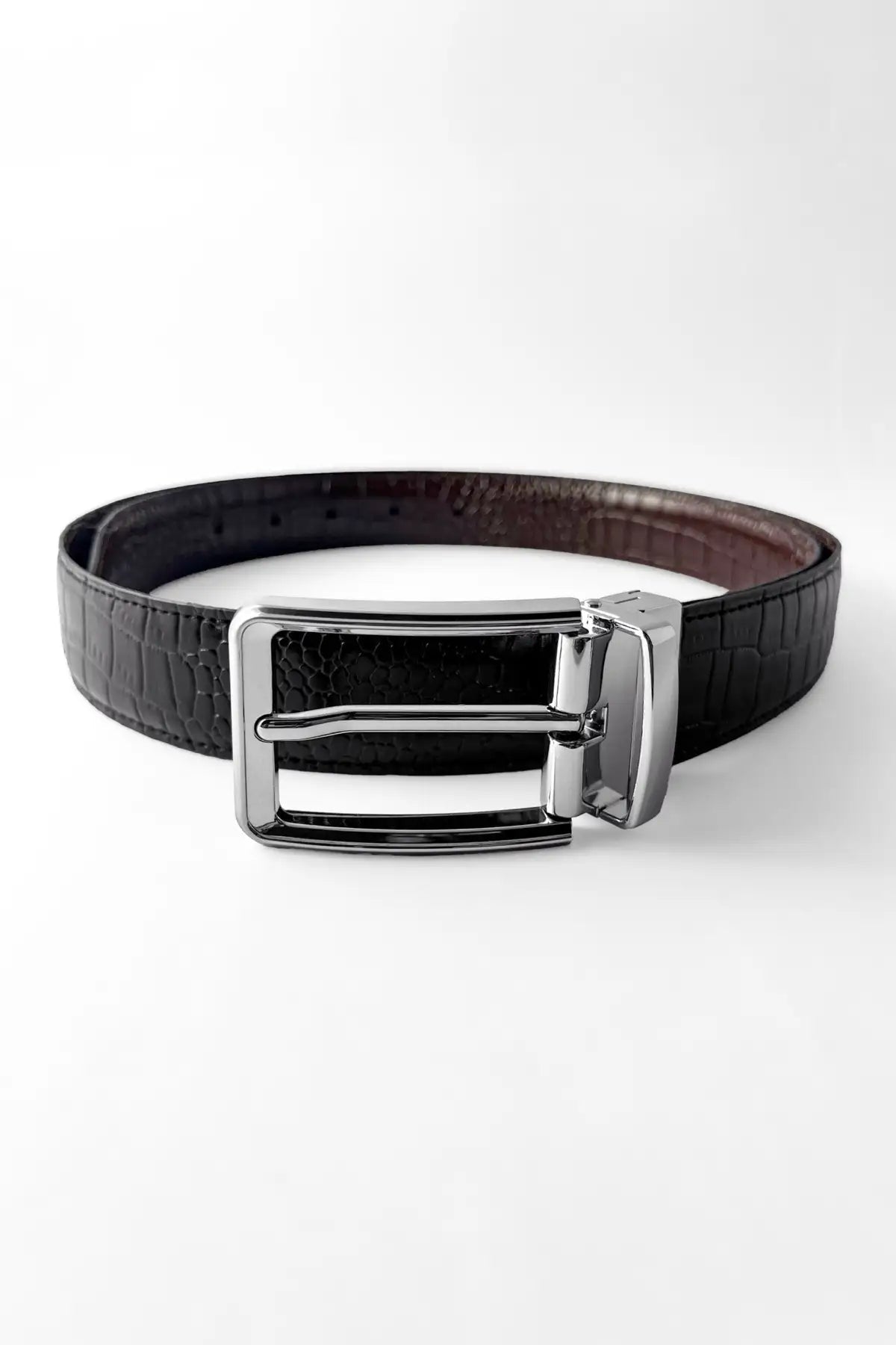 Silver Croc Reversible (2 in 1) Belt The Bukl