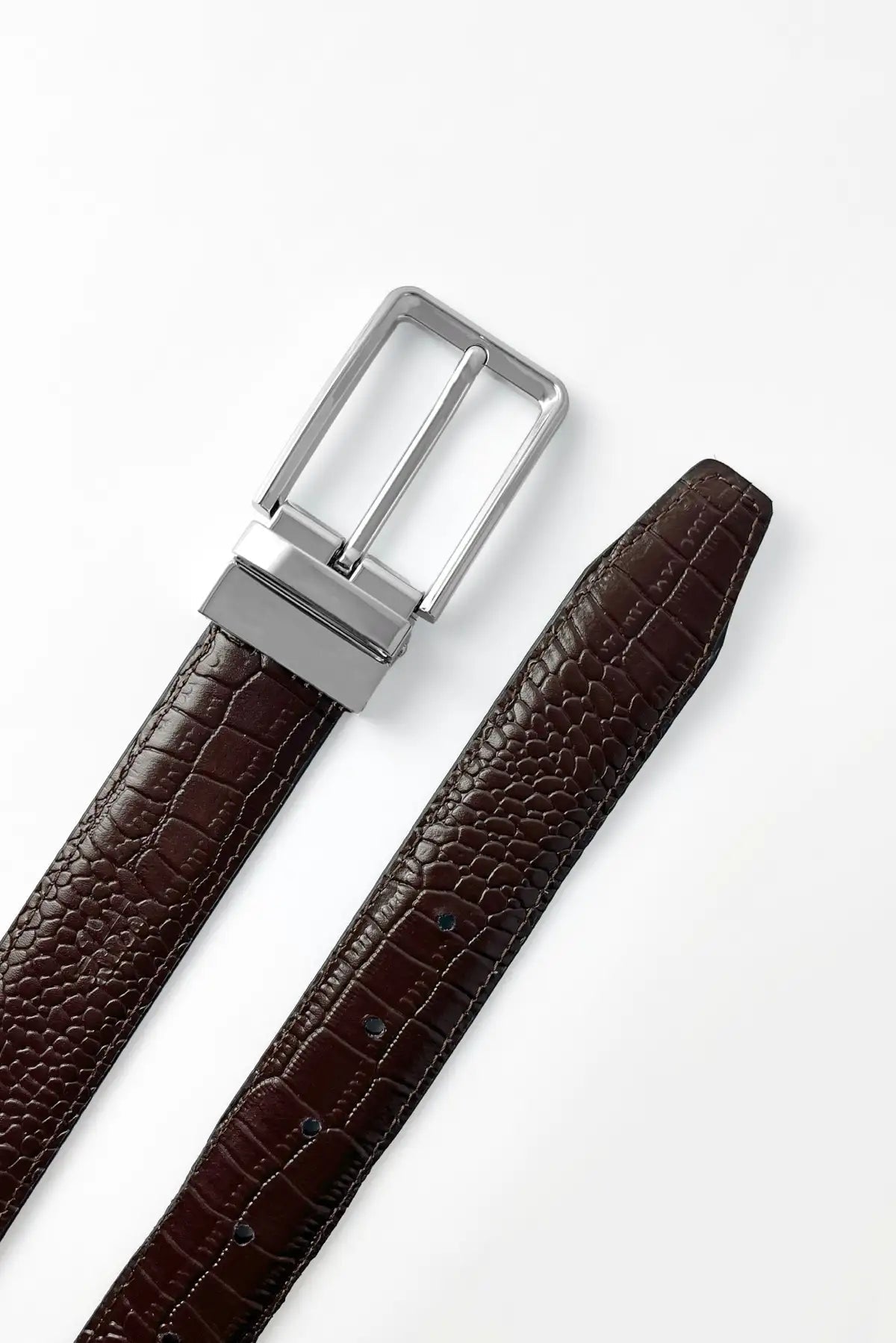 Silver Croc Reversible (2 in 1) Belt The Bukl