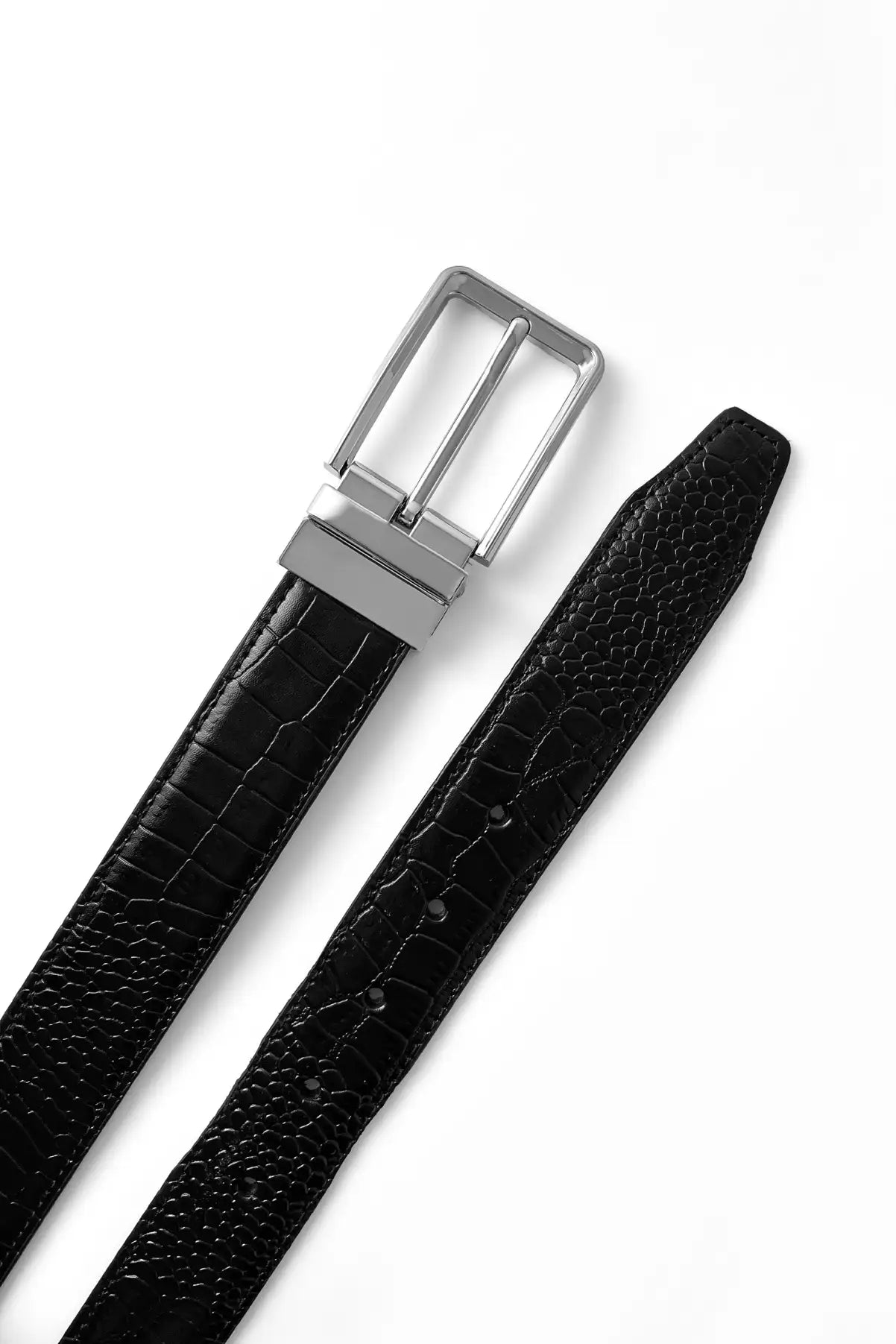 Silver Croc Reversible (2 in 1) Belt The Bukl